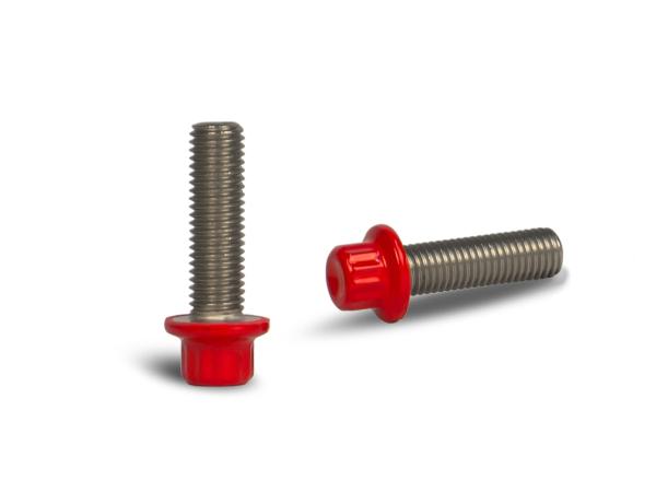 Verbindungsschraube M7x32mm Edelstahl poliert | Rot