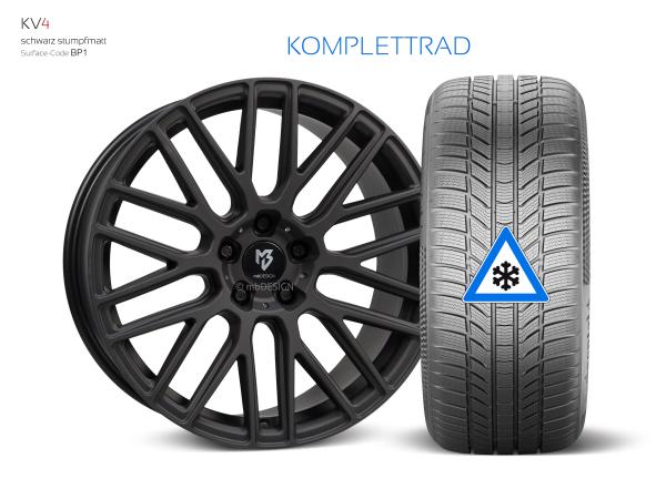 20" Winter-Radsatz VW Bus T6.1 Typ 7HMA, 7HC, 7J0 KV4 Schwarz stumpfmatt 9.0x20" et42