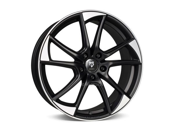 mbDESIGN mb1 7,5x19" 5x112 ET40.0 57.1 5B1 Mattschwarz poliert Audi, VW-Gruppe