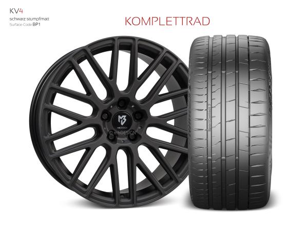 18" Summer-wheelset VW Bus T5 Transporter Typ 7J0 wheelset KV4 black matt 8.5x18" et45