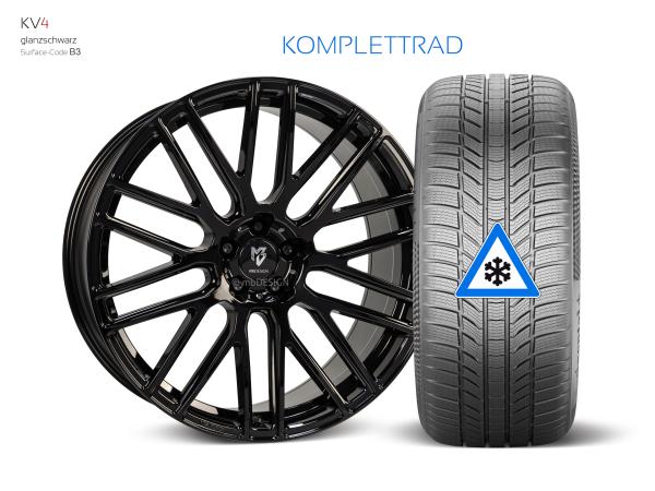 20" Winter-wheelset VW Bus T5 Multivan Typ 7HM, 7HMA KV4 black shiny 9.0x20" et42