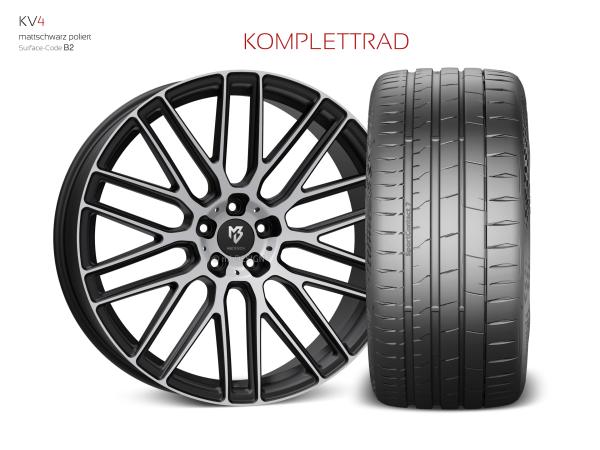 18" Summer-wheelset VW Bus T5 Multivan Typ 7HM, 7HMA wheelset KV4 Black mattpolish 8.5x18" et45