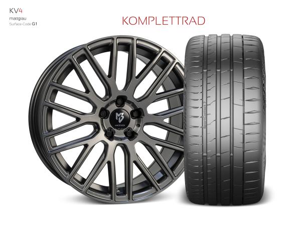 18" Summer-wheelset VW Bus T5 Multivan Typ 7HM, 7HMA wheelset KV4 grey matt 8.5x18" et45