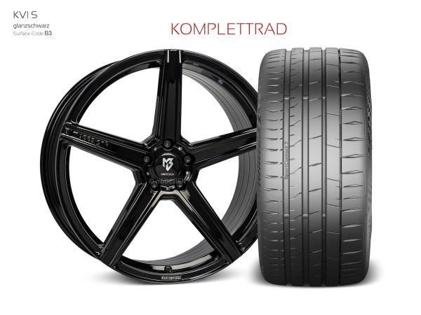 Porsche Taycan Sommerräder 21" KV1S schwarzglanz - PIRELLI