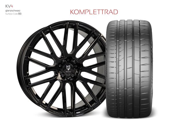 20" Summer-wheelset VW Bus T5 Transporter Typ 7HC, 7HCA, 7HK wheelset KV4 black shiny 9.0x20" et42