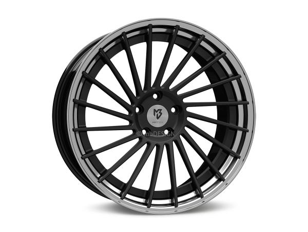 MB VR3.2 DC 2-tlg 10,5x20" 5x112 ET45.0 75.0 5RZ schwarz stumpfmatt/schwarz glänzend poliert