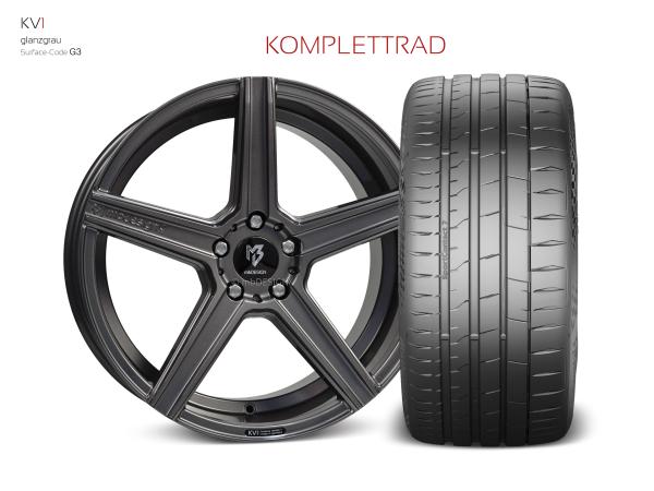 VW Touareg CR summerwheels 22" KV1 Grey shiny - Continental