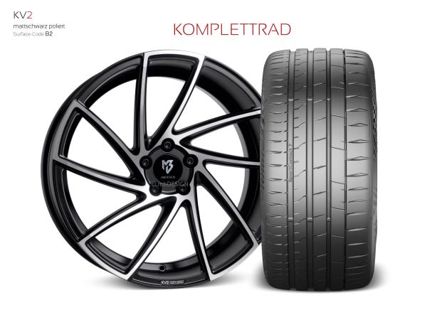 VW Golf VII Summerwheels 19" KV2 black matt pol. - Hankook