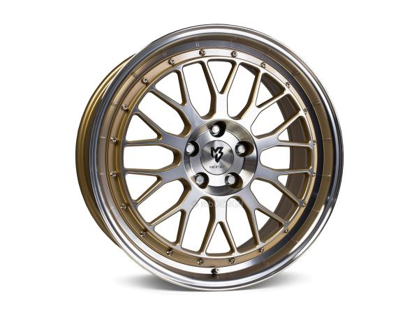 mbDESIGN LV1 8,5x20" 5x120 ET35.0 72.55 5G1R Gold Front/Außenbett poliert BMW