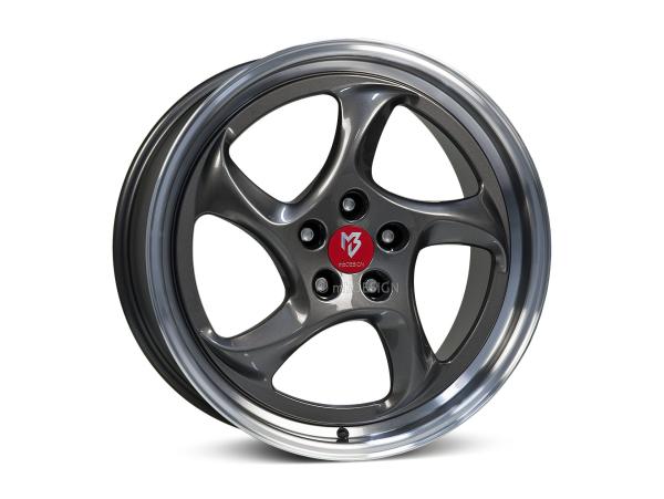 MB TURBO 9,0x19" 5x108 ET42.0 75.0 5EZ grau glänzend poliert