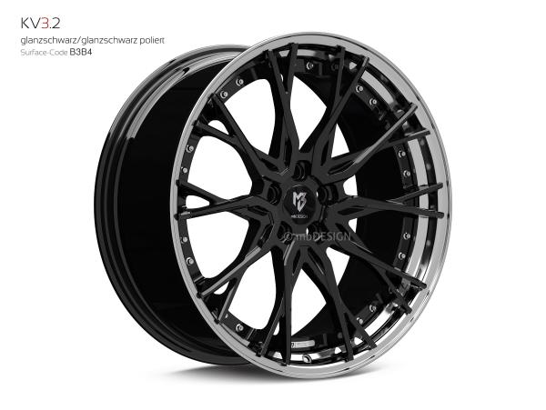 MB KV3.2 DC 2-pc 10,5x21" 5x110 et25.0 75.0 5FZ black shiny/black shiny polish