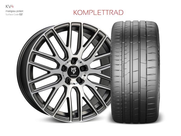 20" Summer-wheelset VW Bus T5 Multivan Typ 7HM, 7HMA wheelset KV4 grey matt polish 9.0x20" et42