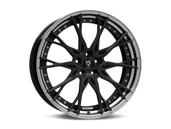 MB KV3.2 2-pc 9,0x21" 5x110 et25.0 75.0 5FZ black matt/black shiny polish